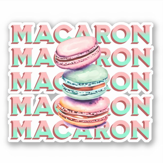 Yummy Pastel Macaron Cookies with Vintage Vibe (Front)