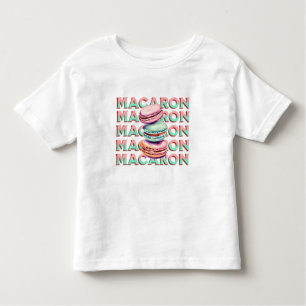 Yummy Pastel Macaron Cookies with Vintage Vibe Toddler T-Shirt