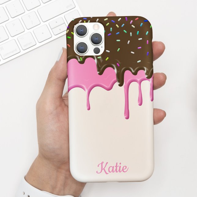 Yummy Pink Icing Ice Cream Drips Case-Mate iPhone Case (Creator Uploaded)