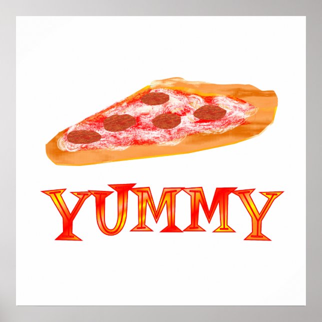 Yummy Pizza Poster (Front)