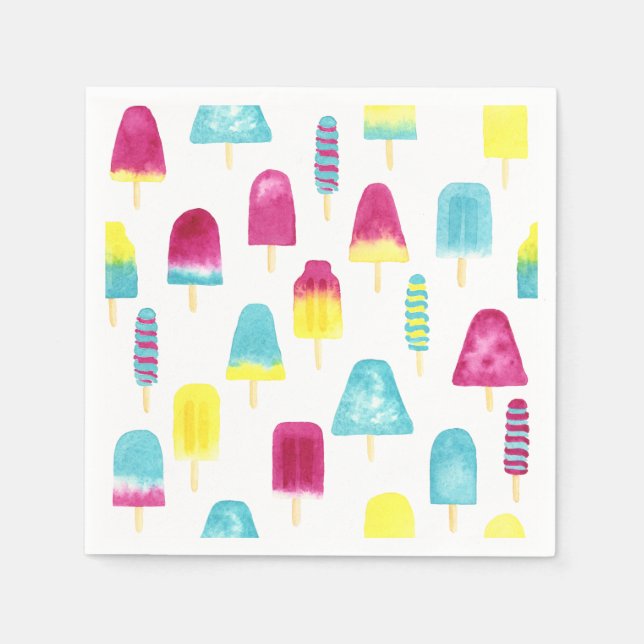 Yummy Popsicles Napkin (Front)