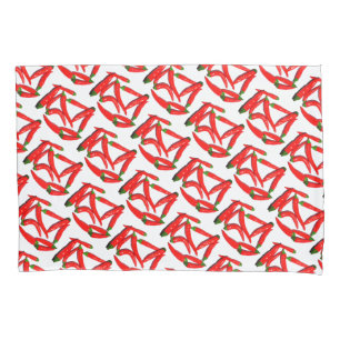 Yummy Red Hot Spicy Chili Peppers Pattern Pillowcase