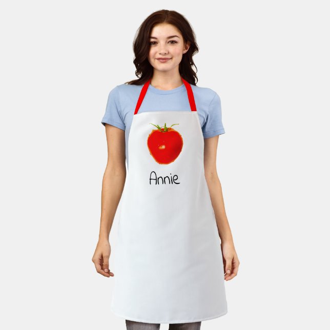 Yummy Red Tomato 4Annie All-Over Print Apron (Worn)
