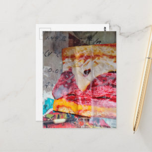 yummy sandwich junk journal Mixed Media Collage Postcard