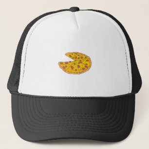 Yummy Sliced Pizza Cartoon Design Trucker Hat
