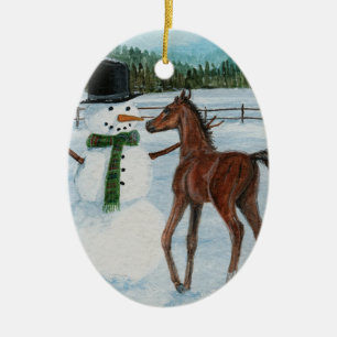 Yummy Snowman Foal Christmas Ornament