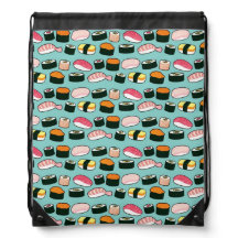 Yummy Sushi Fun Illustrated Pattern