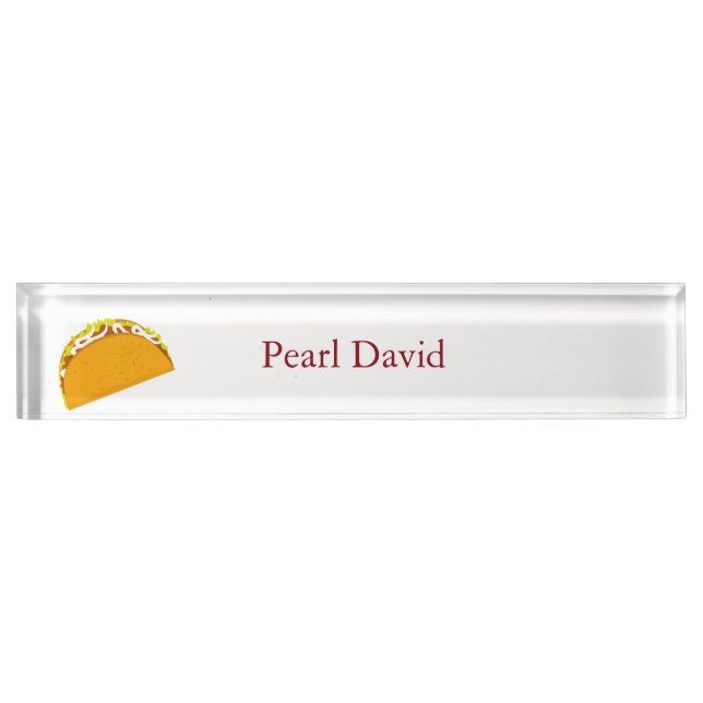 Yummy Taco Custom Nameplate (Front)