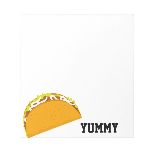 Yummy Taco Notepad (Front)