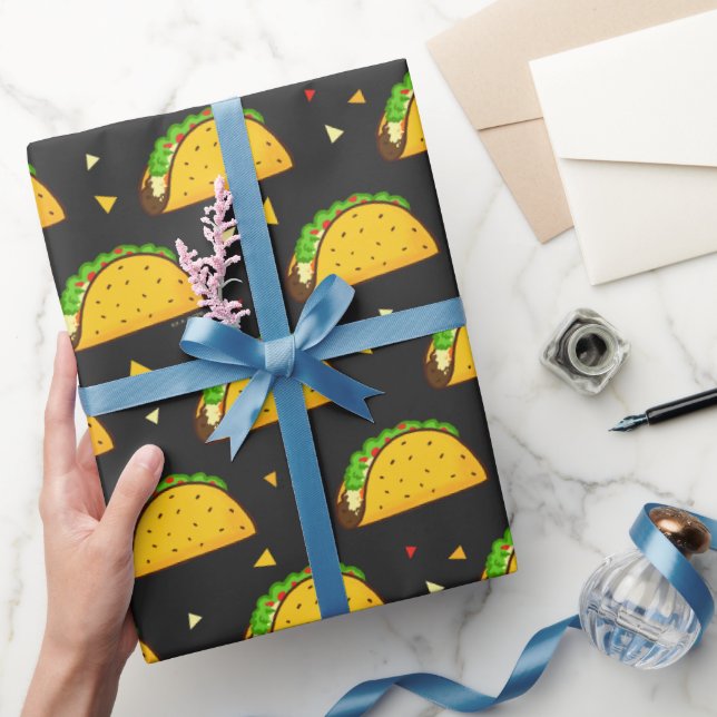 Yummy Taco Pattern Wrapping Paper (Gifting)