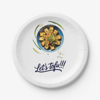 Yummy Tofu Paper Plate