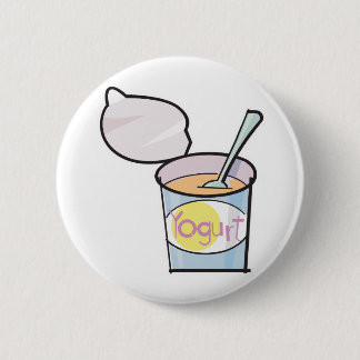 yummy yogurt 6 cm round badge