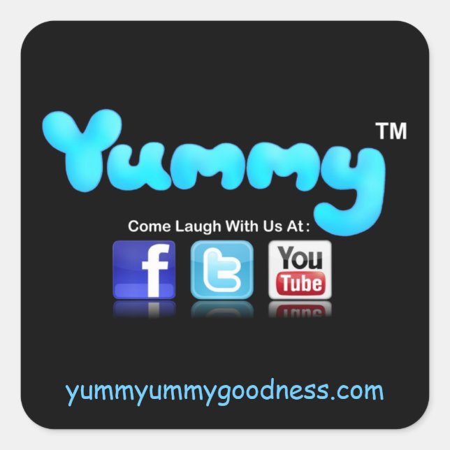 Yummy Yummyummygoodness.com Sticker (Front)