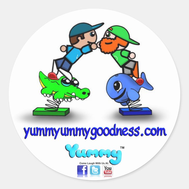 Yummyummygoodness.com Yummy Hi Five Sticker (Front)