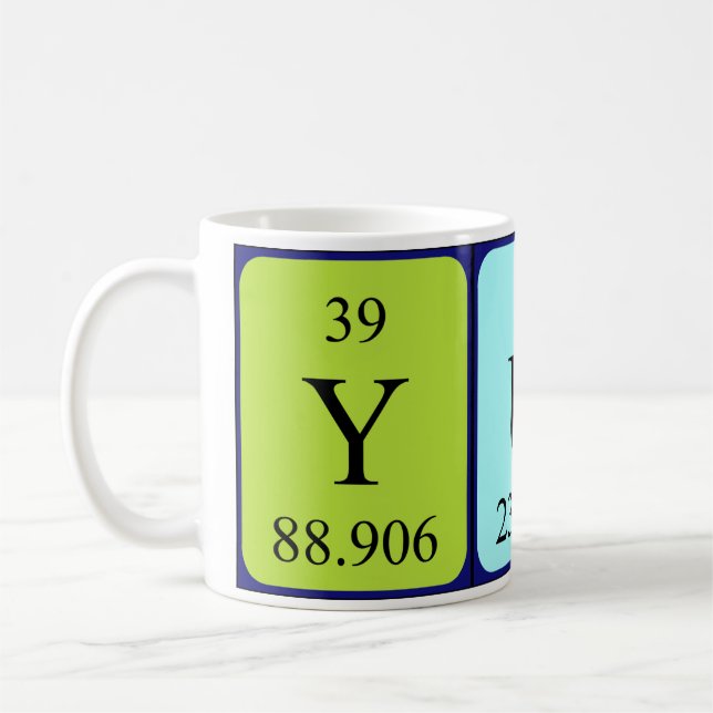 Yuna periodic table name mug (Left)