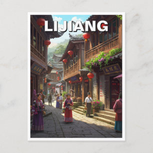 Yunnan Lijiang china Travel Postcard