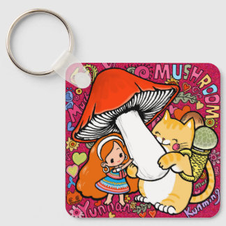 Yunnan Mushroom Cat Girl Aluminium Keychain