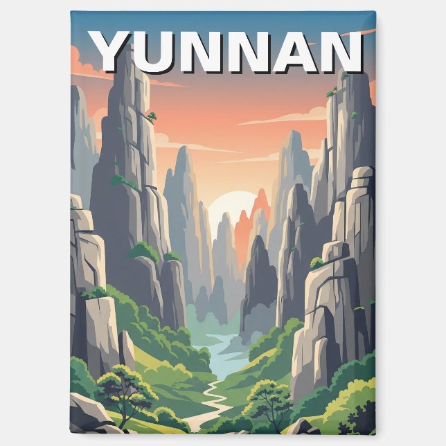Yunnan Stone Forest China Magnet (Front)