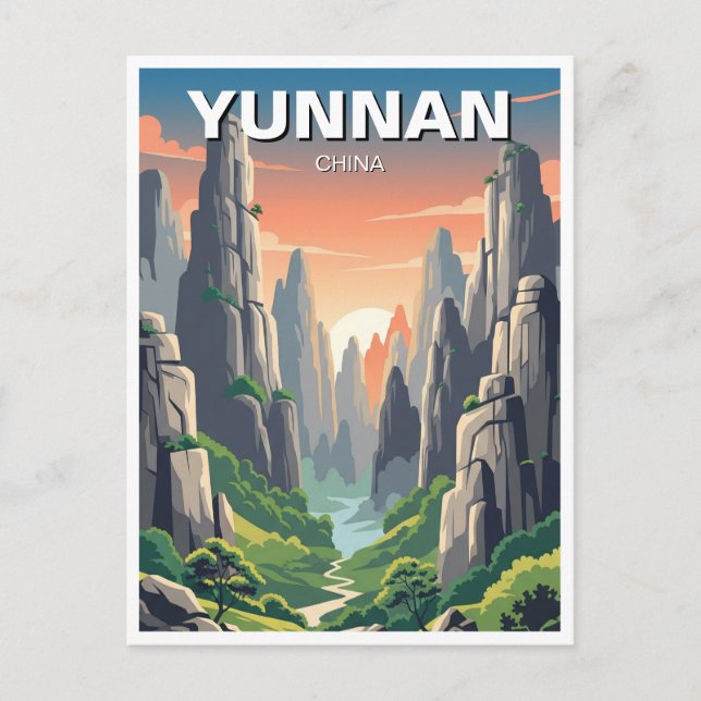 Yunnan Stone Forest China Postcard (Front)