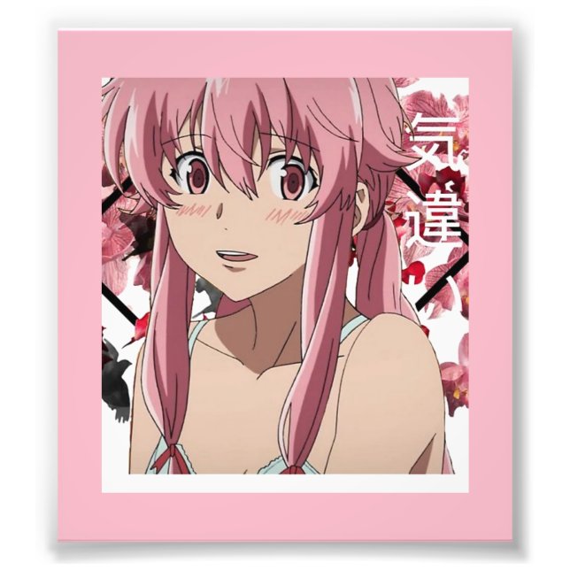 Yuno Gasai Future Diary Pink Poster (Front)