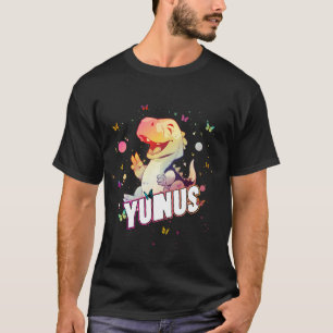 YUNUS - Cute Boy Name with cute Dinosaur T-Shirt