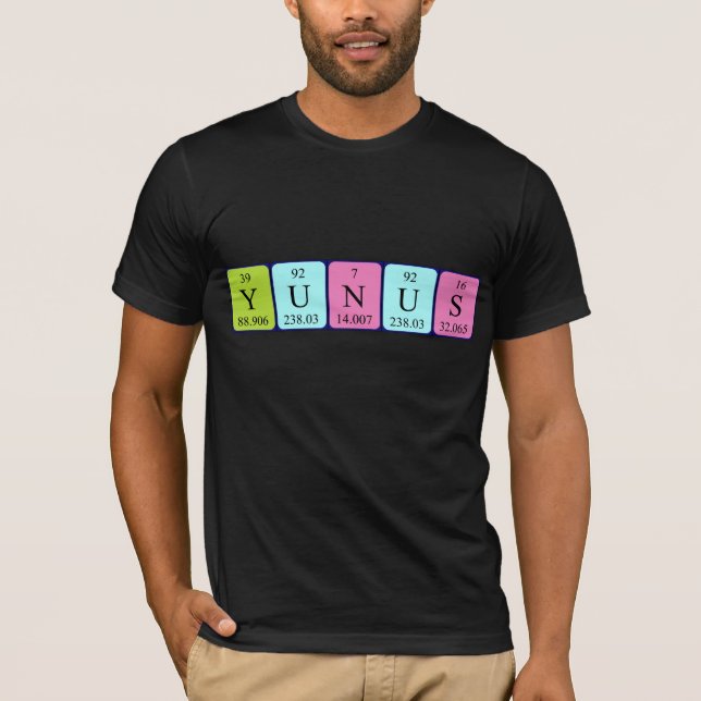 Yunus periodic table name shirt (Front)