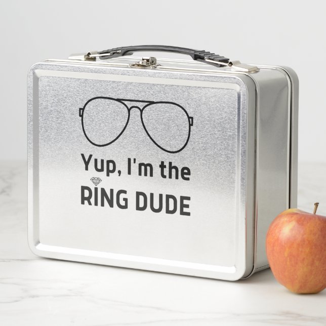 Yup Im the ring dude funny kids girls boys Metal Lunch Box (In Situ)