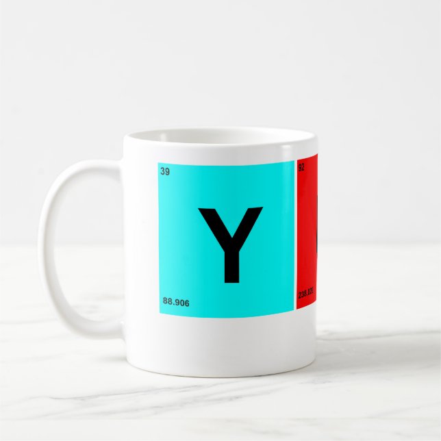 YUP Periodic Table of Elements Coffee Mug (Left)