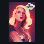 "Yup, they're real" Funny Pop Art Canvas Poster<br><div class="desc">Funny, Fun and festive art print. Add some comic relief to your home or office with this funny Pop Art Canvas featuring an illustration of big breasts. Beautiful blonde woman thinking. Funny meme poster. Perfect for brightening up any space with its vibrant colours and humourous artwork. Available for purchase online...</div>