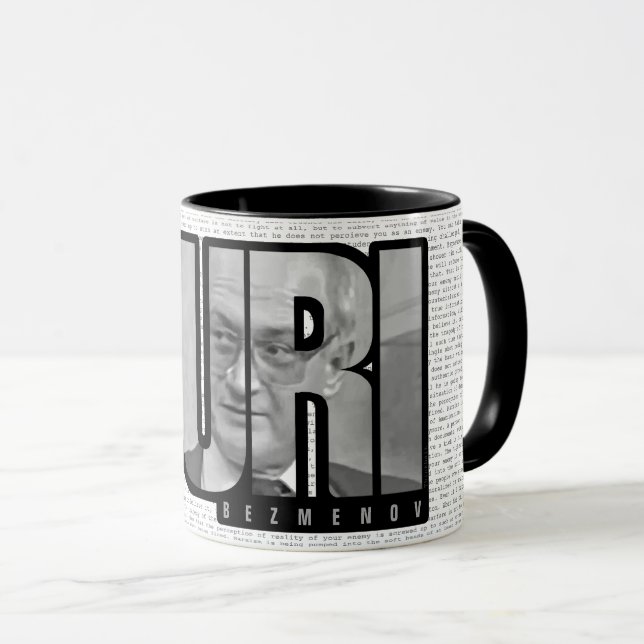 Yuri Bezmenov Quote Text Coffee Mug (Front Right)
