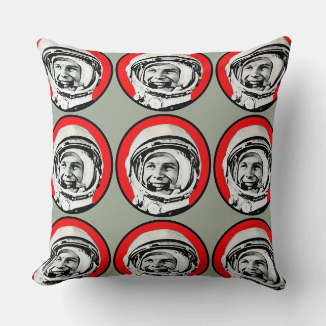 Yuri Gagarin - Soviet Hero & Cosmonaut Cushion (Front)