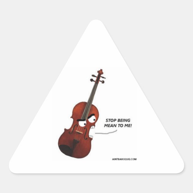 Yuri the Angry Viola Triangle Sticker (Front)
