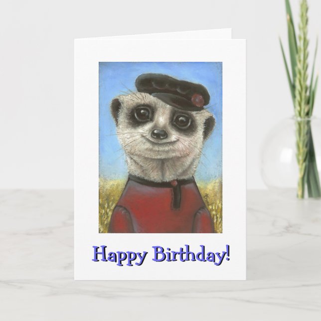 Yuri the meerkat card (Front)