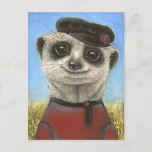 Yuri the meerkat postcard