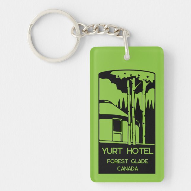 Yurt Living And Vacations Keychain (Front)