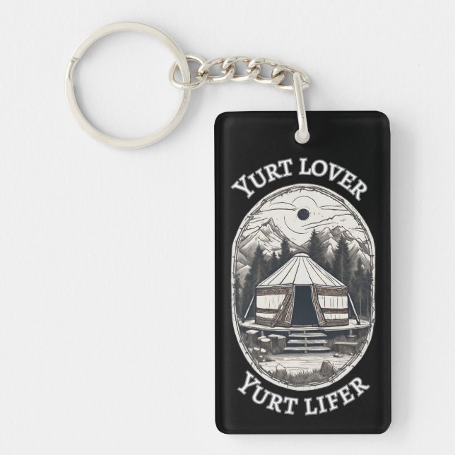 Yurt Lover Yurt Lifer Funny Yurt Tent  Key Ring (Front)