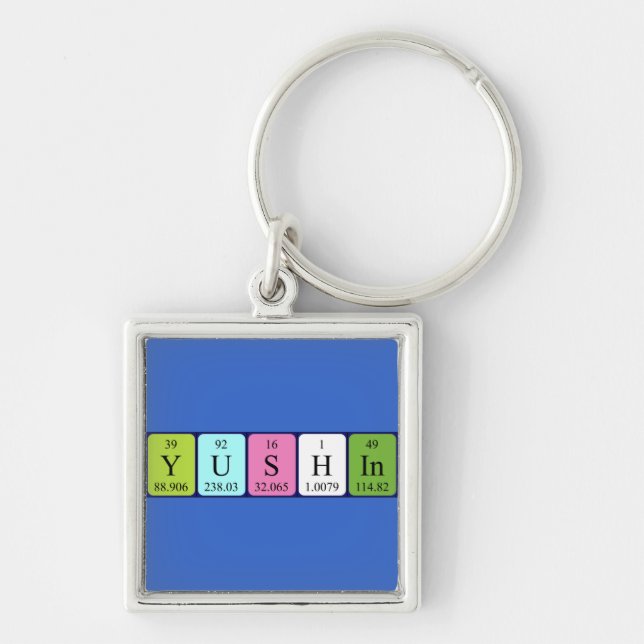 Yushin periodic table name keyring (Front)