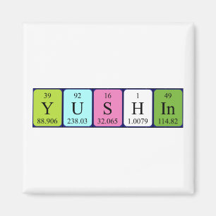 Yushin periodic table name magnet