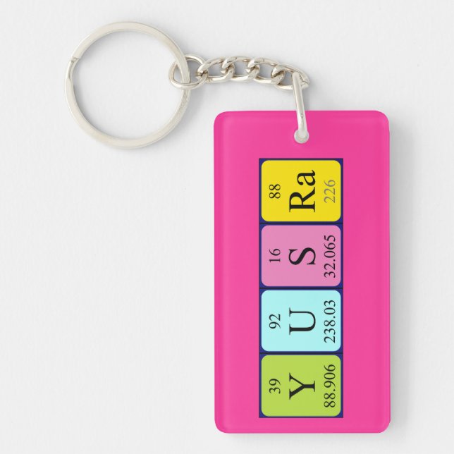 Yusra periodic table name keyring (Front)