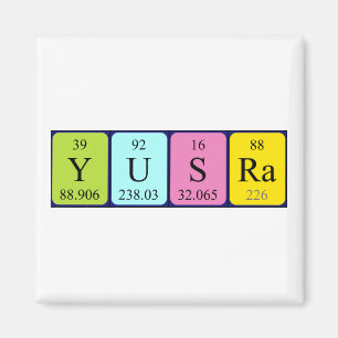 Yusra periodic table name magnet