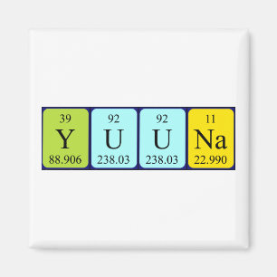 Yuuna periodic table name magnet