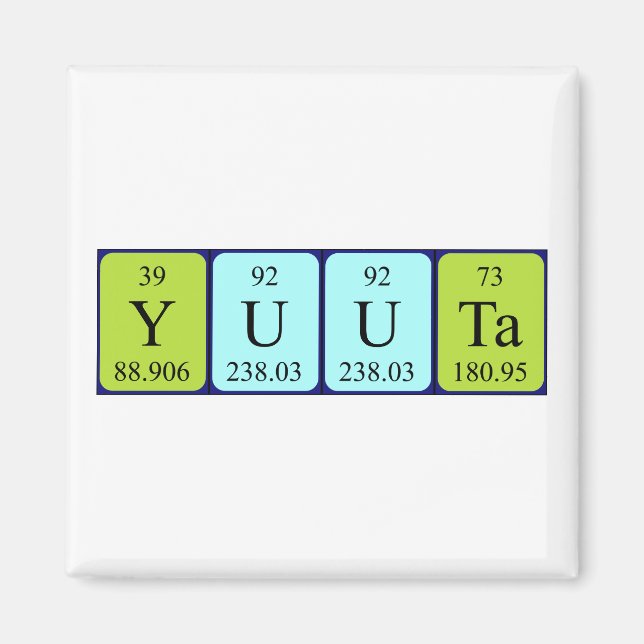 Yuuta periodic table name magnet (Front)
