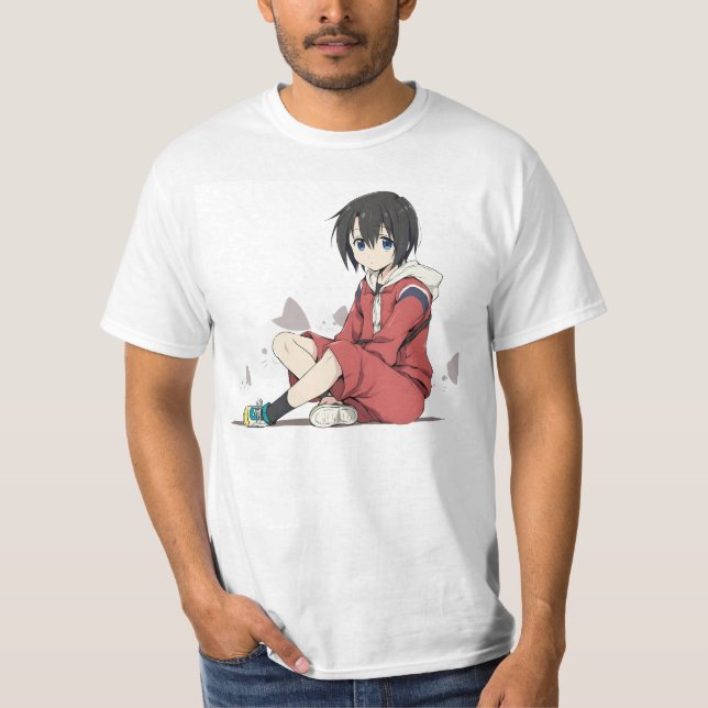 yuzuru nishimiya with cat T-Shirt (Front)