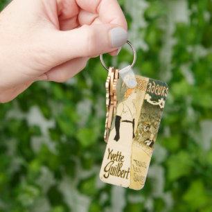 Yvette Guilbert by Theophile Alexandre Steinlen Key Ring