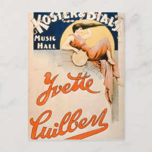 'Yvette Guilbert (c.1869-1944) at Koster and Bial' Postcard