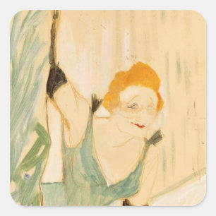Yvette Guilbert taking a Curtain Call, 1894 Square Sticker