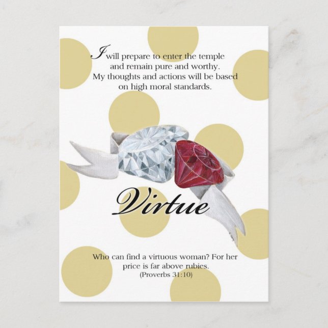 YW Value Card - VIRTUE (Front)