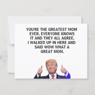 YYou're The Greatest Mum Ever, Funny Mother's Day  Postcard