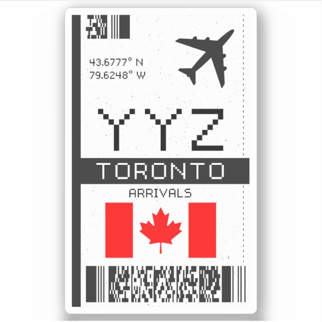 YYZ Toronto, Canada Airport Boarding Pass - Travel (Front)