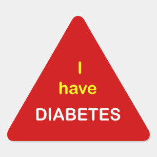 z6 - I have DIABETES. Triangle Sticker